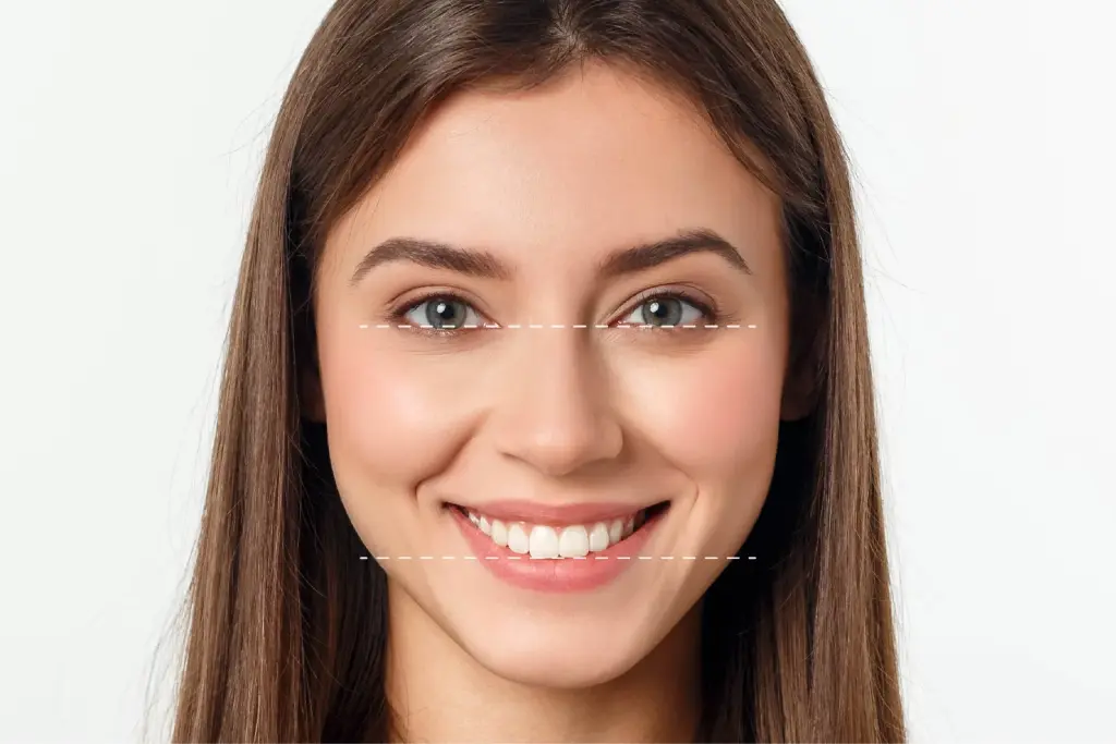 Parallel to pupils of the eyes